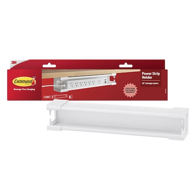 Command Power Strip Holder, White (17310-ES)