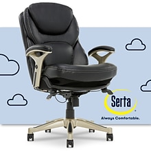 Serta Back in Motion Leather Executive Chair, Black (CHR200006)