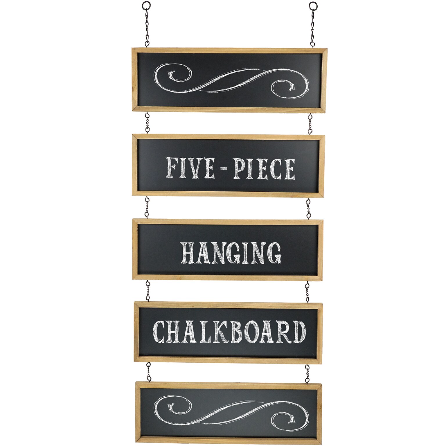 Excello Global Products Hanging 5-Piece Chalkboard Sign (EGP-HD-0289)