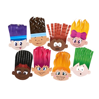 Roylco Scissor Skills Hair Cut Paper, 32/Pack, 3 Packs/Bundle (R-53020-3)