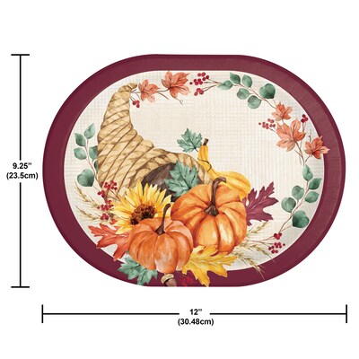 Say Hooray! Fall Feast Paper Plates and Guest Towels Kit, Multicolored, 48/Pack (DTC9389E2H)