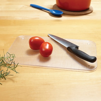 Better Houseware 8 in. x 12 in. Acrylic Cutting Board, Silver (BTH3448)