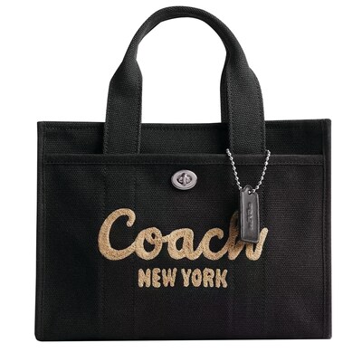 Coach Canvas Cargo Tote 26 - Black / Silver