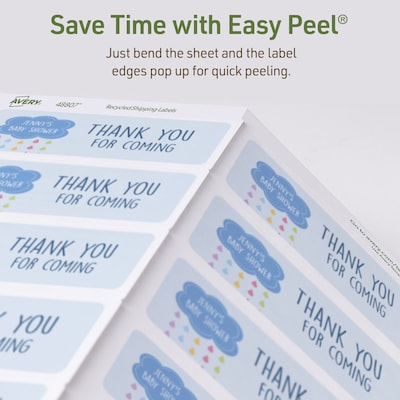 Avery EcoFriendly Laser/Inkjet Shipping Labels, 2" x 4", White, 100 Labels/Pack (48807)