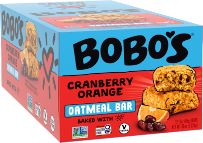 Bobos Gluten-Free Cranberry Orange Oat Bar, 36 oz., 12 Bars/Box (102-D)