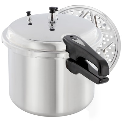 MegaChef Aluminum 11.5 Qt  Pressure Cooker, Silver (935123727M)