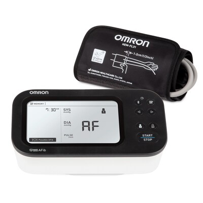 Omron 7 Series Bluetooth Upper Arm Blood Pressure Monitor, Black/White (BP7360)