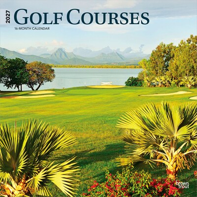 2027 BrownTrout Golf Courses 12 x 12 Monthly Wall Calendar (9798330711208)