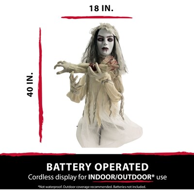 Haunted Hill Farm Animatronic Groundbreaker Haunted Bride (HHFJBRDE-1LSA)
