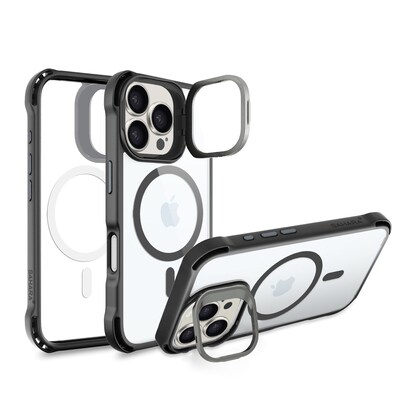 SaharaCase Venture-X MagSafe Phone Case for iPhone 16 Pro, Shock Absorbing, Scorpion Black (CP00668)