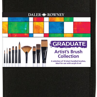 Daler-Rowney Graduate Synthetic Artists Brushes, 10/Pack (DRWD212500100)