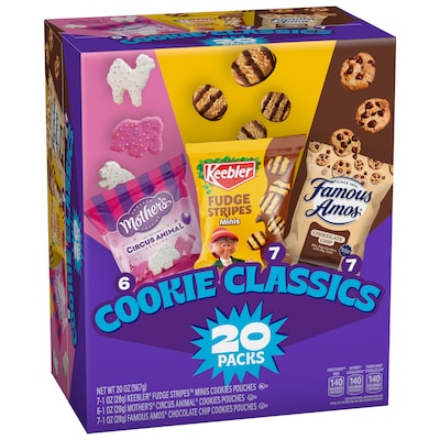 Keebler Cookie Classics Variety Pack, 20 oz., 20/Box (FEU06801)