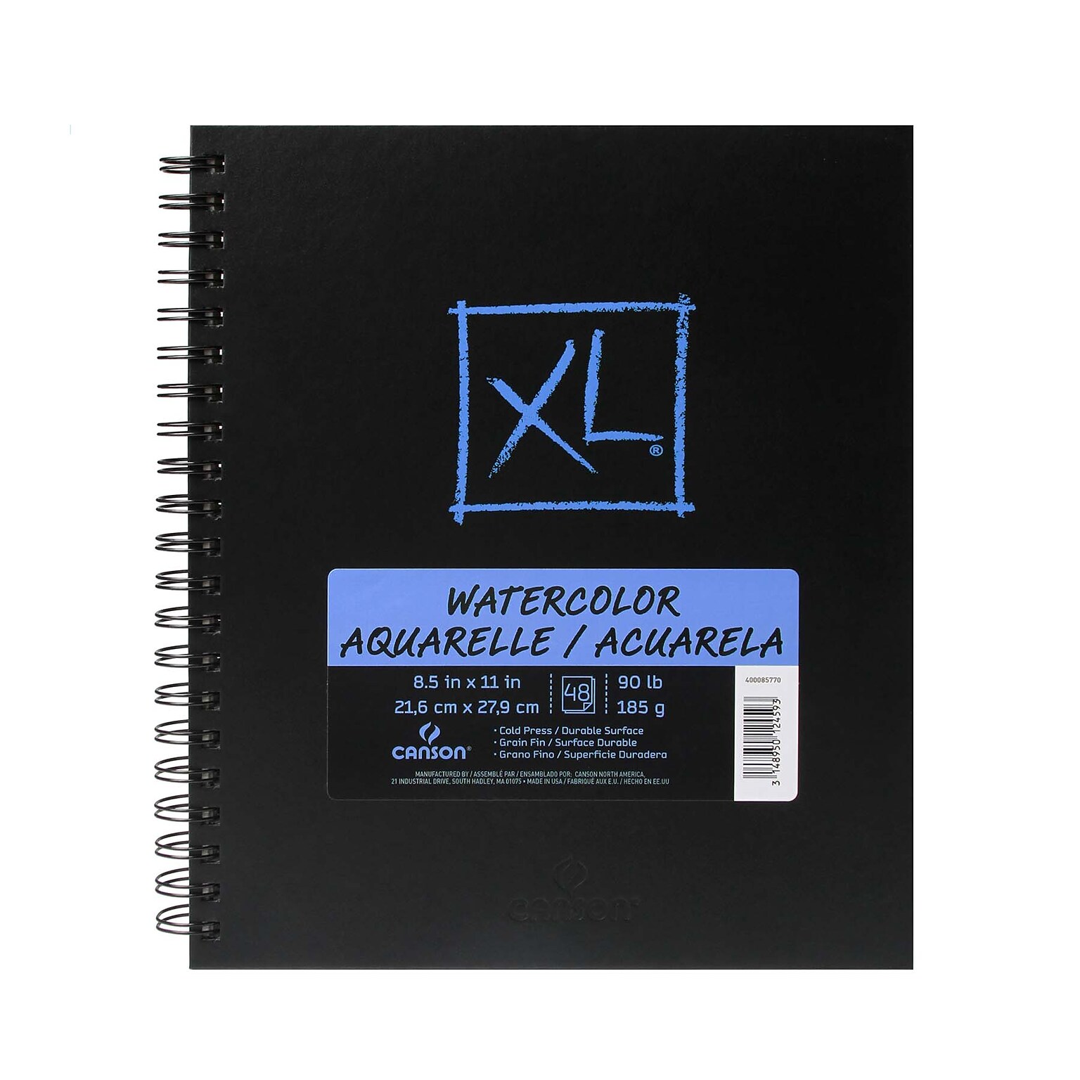 Canson XL Series 8.5 x 11 Wire Bound Watercolor Sketch Book, 48 Sheets/Book (MCXC400085770)