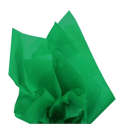 JAM Paper 20" x 26" Tissue Paper, Green, 20 Sheets/Pack (1152352A)