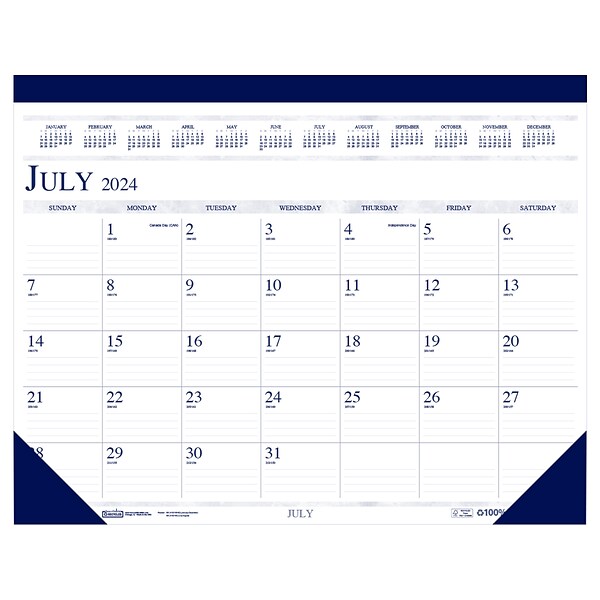 20242025 House of Doolittle 22" x 17" Academic Monthly Desk Pad