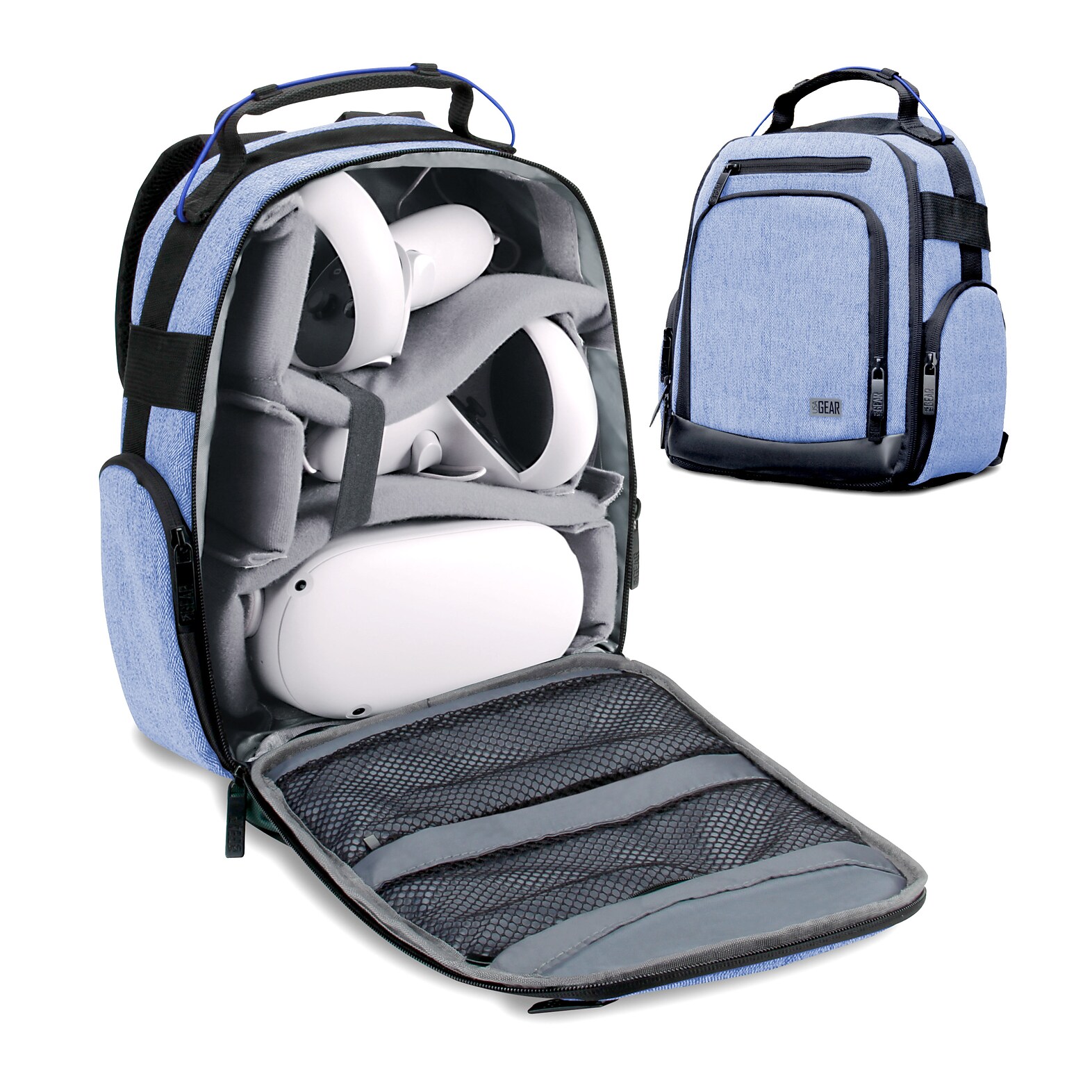 USA GEAR U Series UBK VR Headset Backpack, Medium, Blue (9033575)