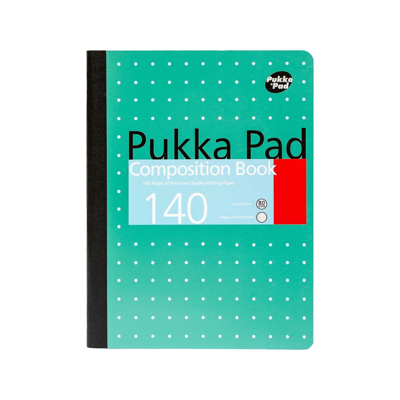 Pukka Pad Metallic Composition Notebook, 7.5 x 9.75, College-Ruled, 70 Sheets, Green, 4/Pack (8796-MET)