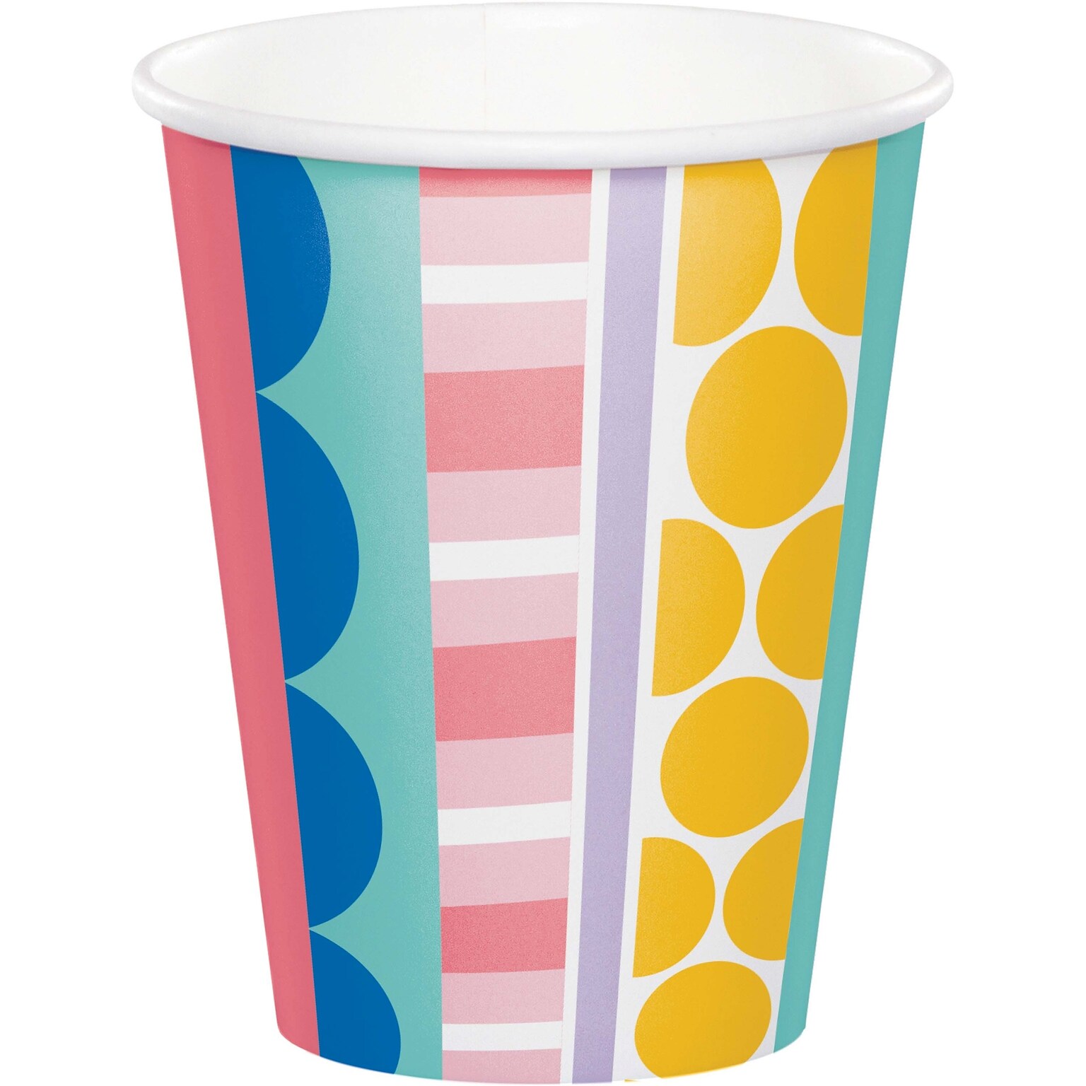 Creative Converting Party Patterns Birthday Paper Cups, Multicolored, 32/Pack (DTC365085CUP)