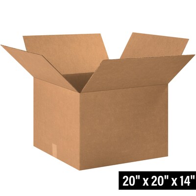20 x 20 x 14 Shipping Boxes, 32 ECT, Brown, 15/Bundle (202014)