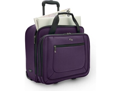 Solo New York Bryant 17.3 Polyester Rolling Laptop Bag, Purple Grape (PT138-33)
