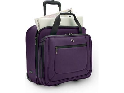 Solo New York Bryant 17.3 Polyester Rolling Laptop Bag, Purple Grape (PT138-33)