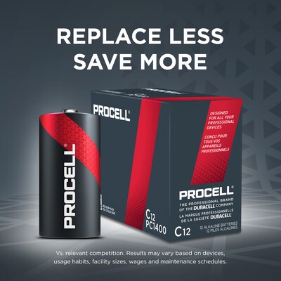 Procell Constant C Alkaline Battery, 12/Pack (PC1400)