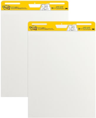 Post-it Easel Pads Super Sticky Self Stick Easel Pads 25 x 30 Yellow 30  Sheets 2 Pads/Pack 559YW2PK 