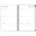 2024-2025 Blue Sky Splatter Dot Jade 5 x 8 Academic Weekly & Monthly Planner, Plastic Cover, Mint/