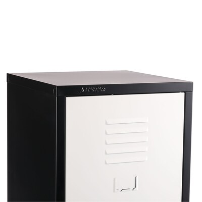 AdirOffice 48" Single Tier Black and White Storage Locker (ADI629-01-B-W)