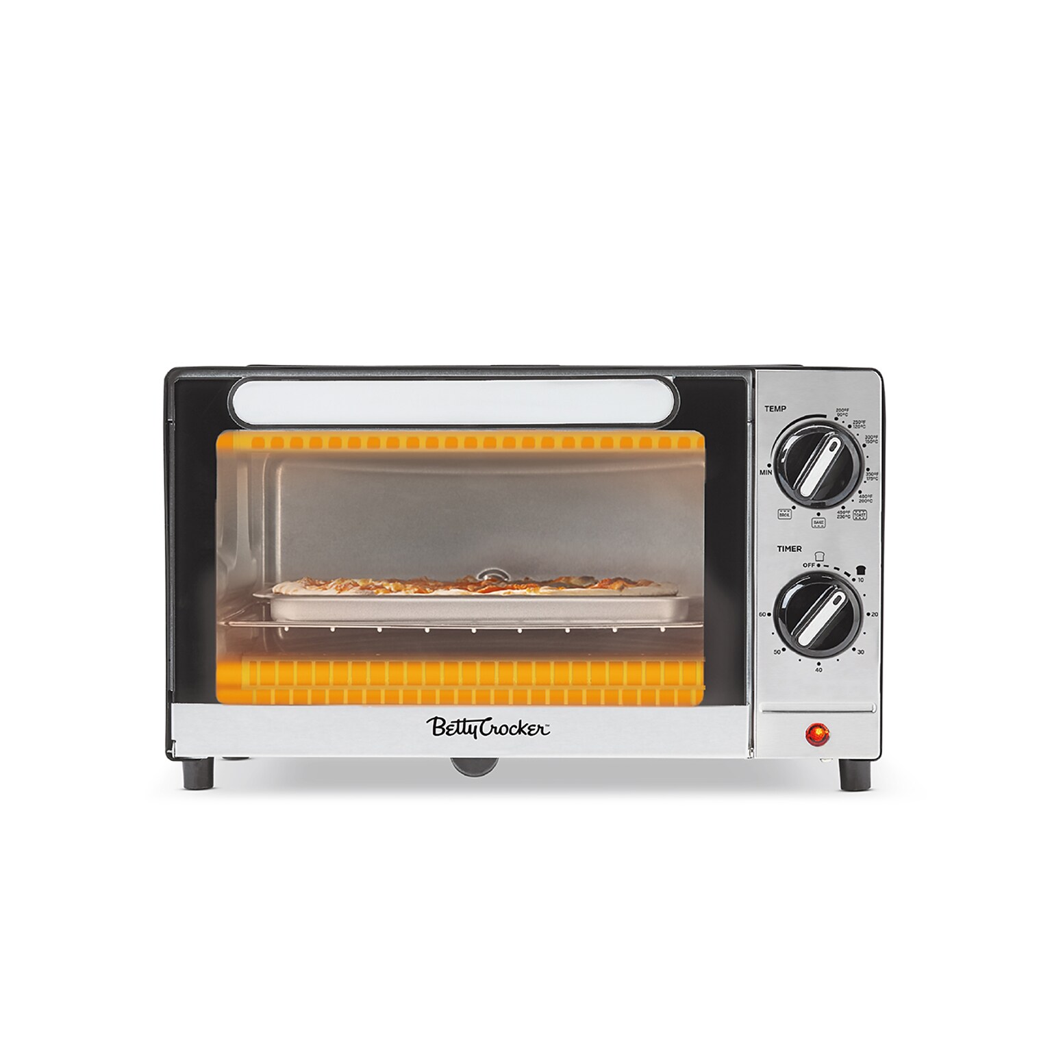 Betty Crocker 4-Slice Toaster Oven, Black (BC-5665B)