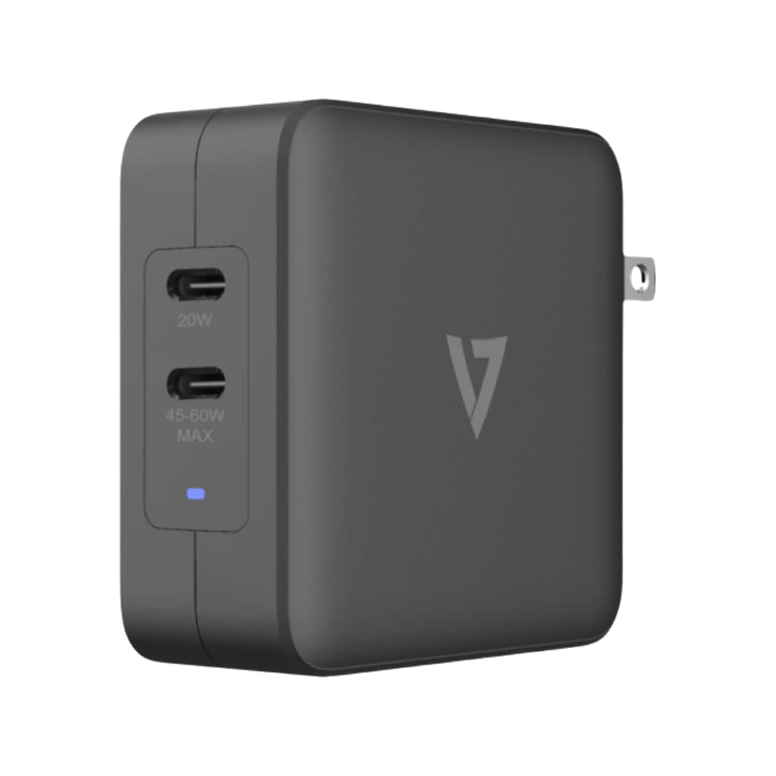 V7 USB-C AC Charger, Black  (ACUSBC65WGAN)