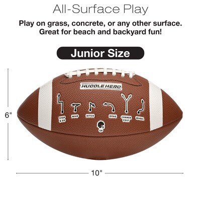 Xcello Sports Huddle Hero Junior Football with Pump, Black and Brown, 2/Pack (XS-FB-JRHH-1)