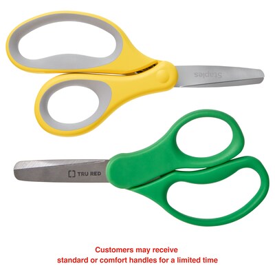 Staples 5-Inch Blunt Tip Scissors, Straight Handle, Right & Left Handed – Office & Classroom Scissors