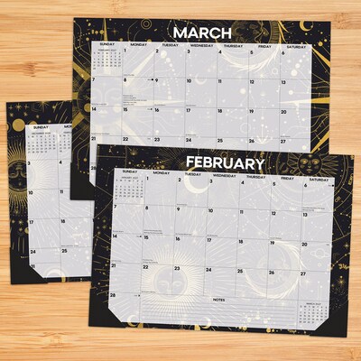 2027 Willow Creek Celestial 17 x 12 Monthly Desk Pad Calendar, Assorted Colors (66461)