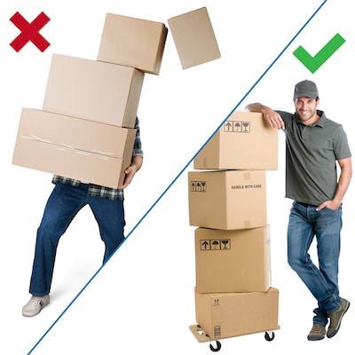 Mount-It! Small Platform Mover Dolly, Holds Up to 220 lbs., Light Brown (MI-925)