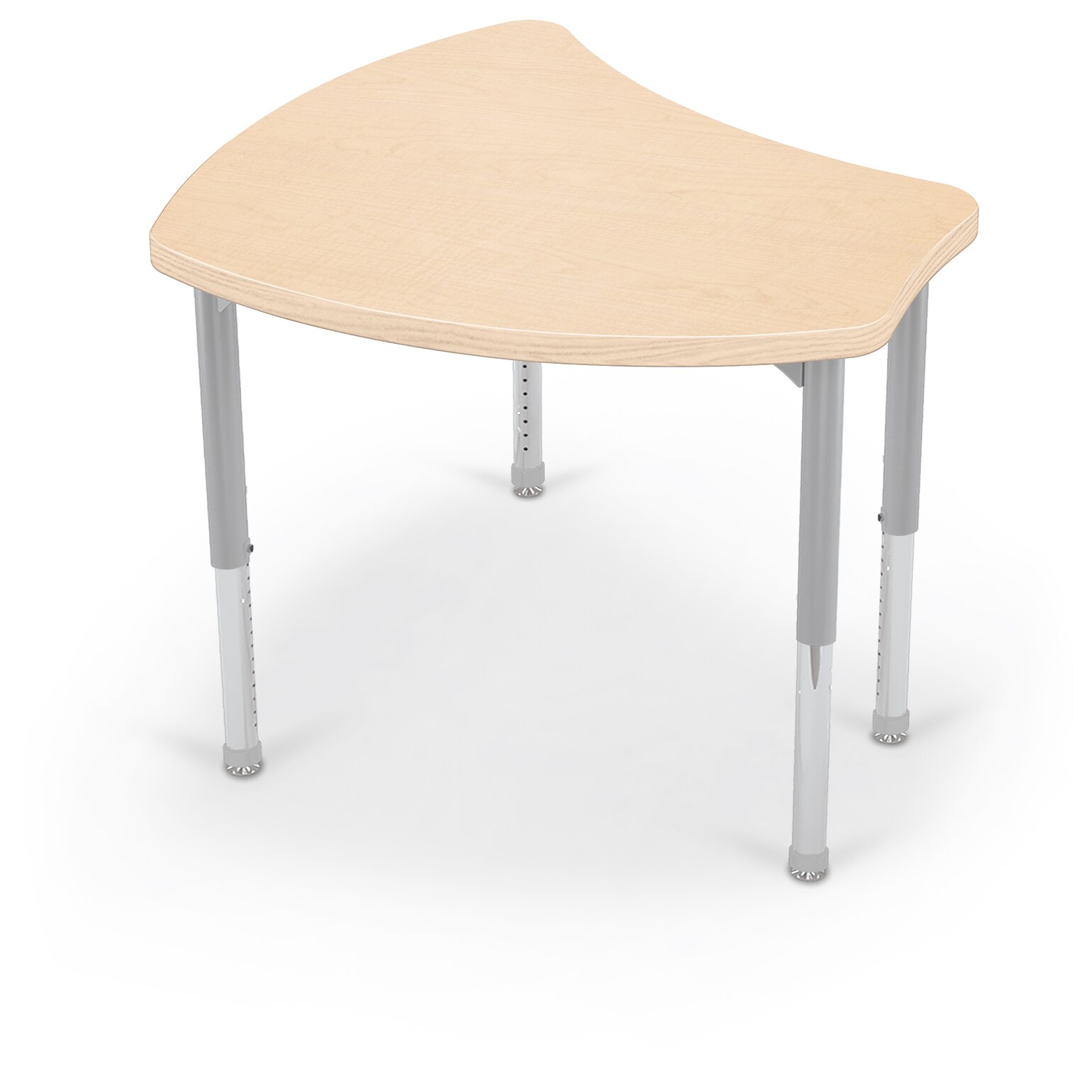 MooreCo Hierarchy Standard Shapes Desk, 30W x 28D, Fusion Maple/Platinum Base (703673562829)