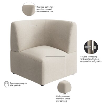 Bush Business Furniture Assemble Modular Corner Lounge Chair, Oat Fabric (ASM330OTF-03)
