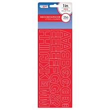 Creative Start Self-Adhesive 1H Letters, Numbers, and Characters, Red, 1024 Count, Pack of 4 (09813