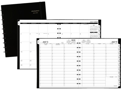 2023-2024 AT-A-GLANCE Move-a-Page 9.75" x 11.25" Academic Weekly/Monthly Appointment Book, Black (70-957E-05-24)