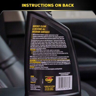 Meguiar's Quik Interior Detailer Cleaner, 16 oz. (G13616)