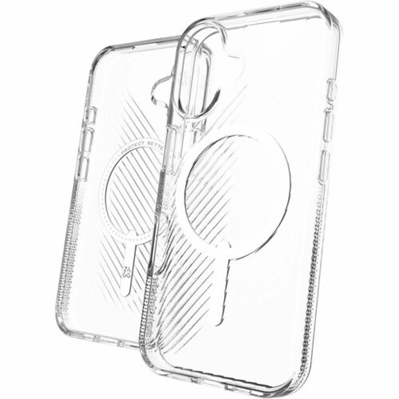 Zagg Luxe Snap MagSafe Phone Case for iPhone 16, Shock Absorbing, Clear (702315010)