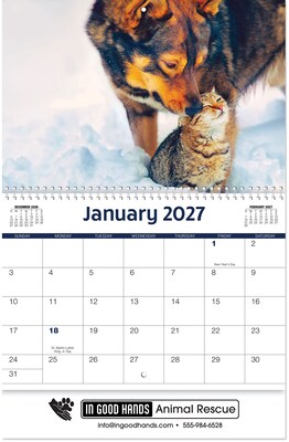 Custom Furry Friends Spiral Wall Calendar