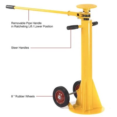 Global Industrial Standard Duty Trailer Stabilizing Jack Stand, 100,000 Lb Static Capacity (132050)