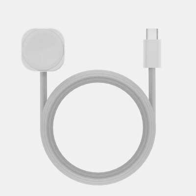PEEL Magnetic Wireless to USB-C Charging Cable or Apple Watch, 3W, 3.3 ft., White (PC5W-AW)