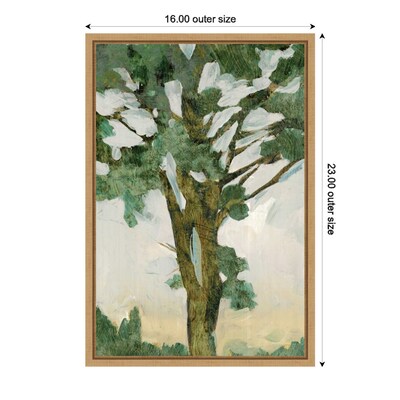 Amanti Art Green Tree I Framed Canvas Wall Art Print, 16" x 23" (A42674690222)