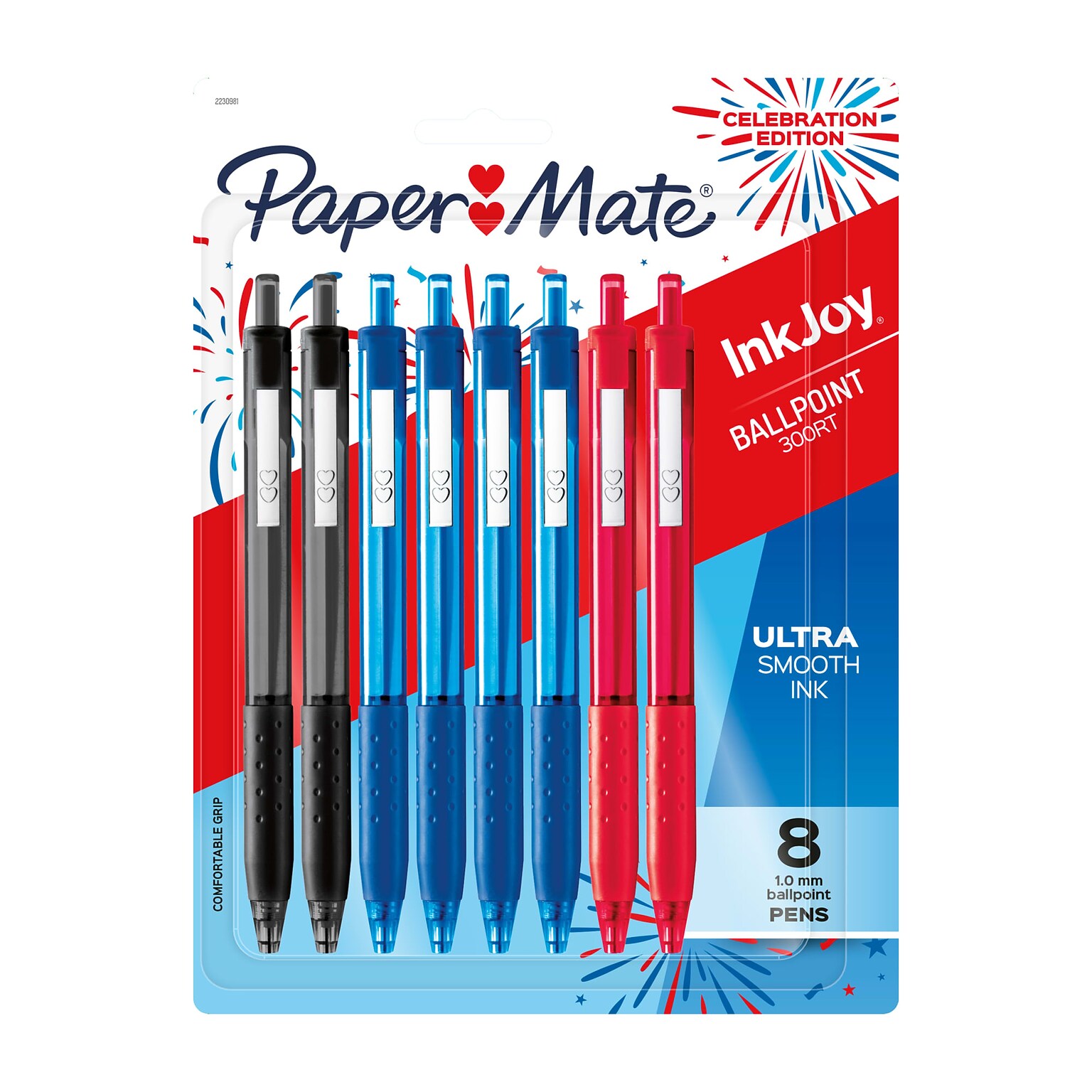Paper Mate InkJoy Pens, Medium Point, 1.0mm, Assorted Ink, 8/Pack (2230981)