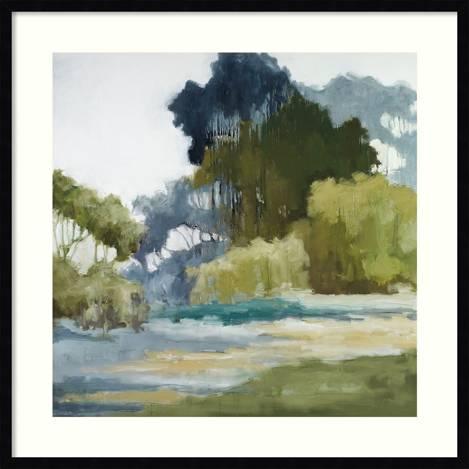 Amanti Art Bean Fields Tall Trees by Jacqueline Ellens Wood Framed Wall Art Print, 33 x 33 (A42675345300)
