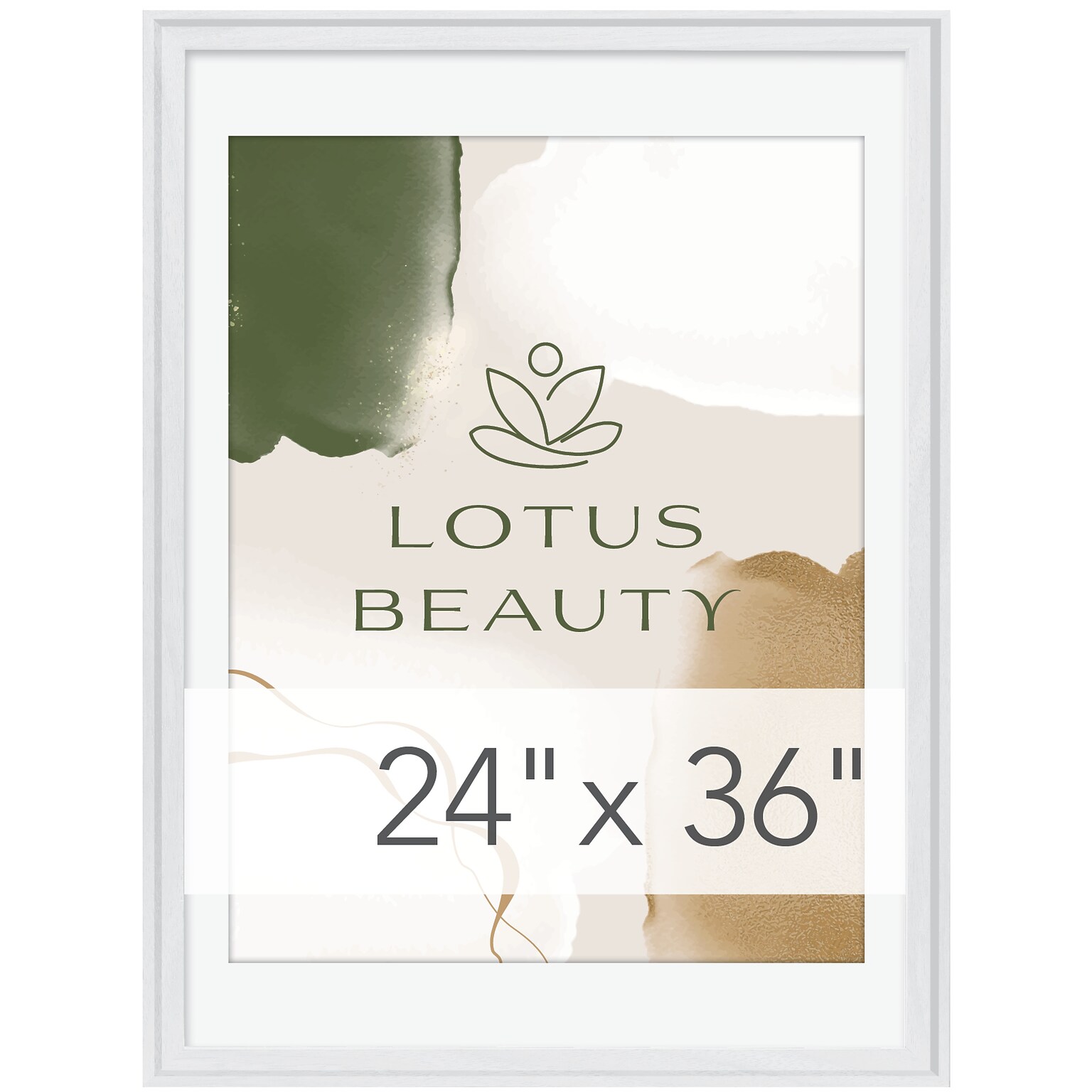 Staples 24 x 36 Plastic Poster Frame, White (PPFRM-SB-W-2436)