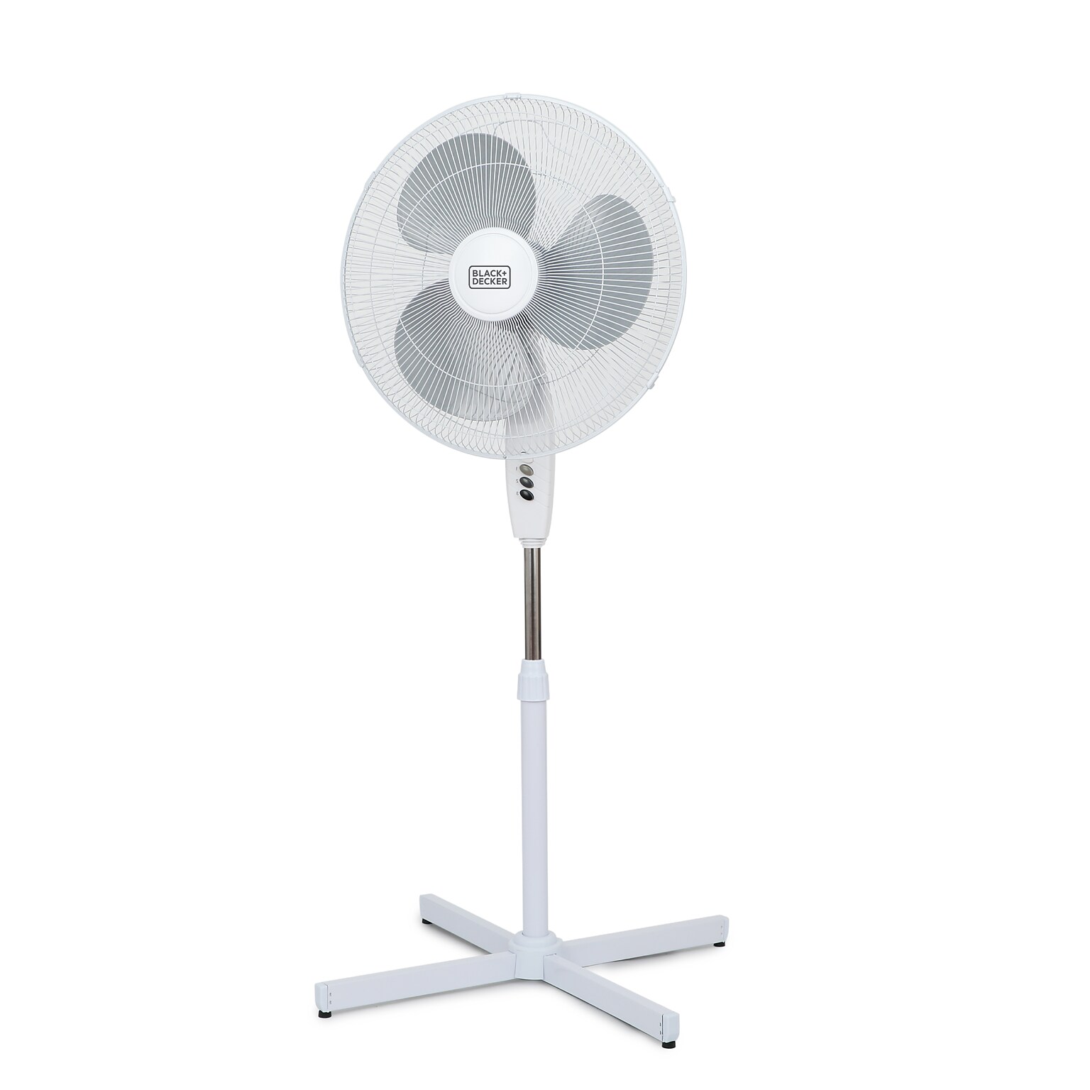 Black & Decker 18” Oscillating Pedestal Fan, 3-Speed, White (BFP18SXW)