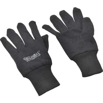 Global Industrial Cotton Jersey Gloves, Brown, Ladies', 12 Pairs (708356S)